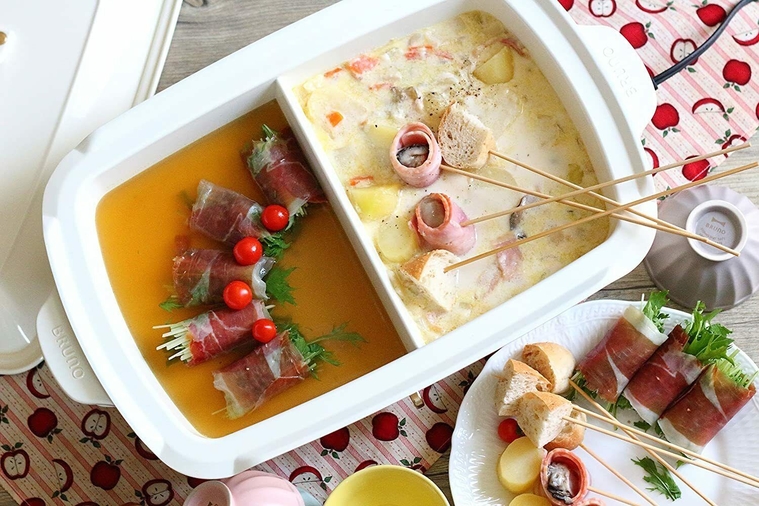 BRUNO Hot Plate Grande Partition Pot BOE 026 - NABE - Fresh Stock Dated February 2026