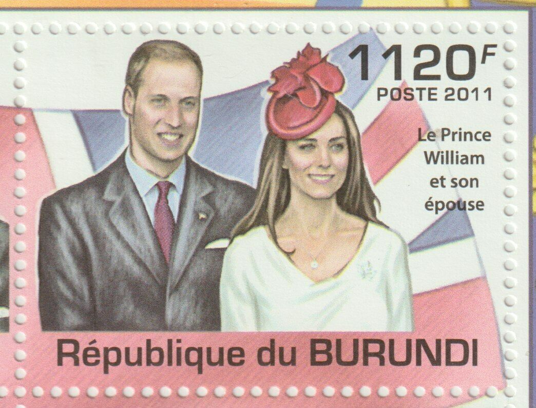 Burundi 2011 Souvenir sheet #1005 Royal Wedding - MNH - Fresh Stock Dated December 2025