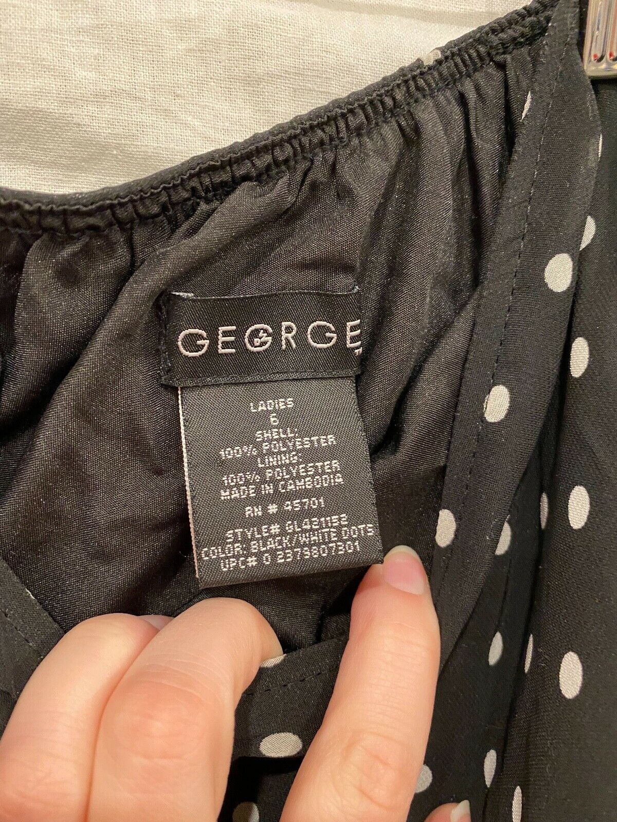 Vintage Black & White Polka 90s Style Midi Skirt Size Small - Fresh Stock Dated February 2026