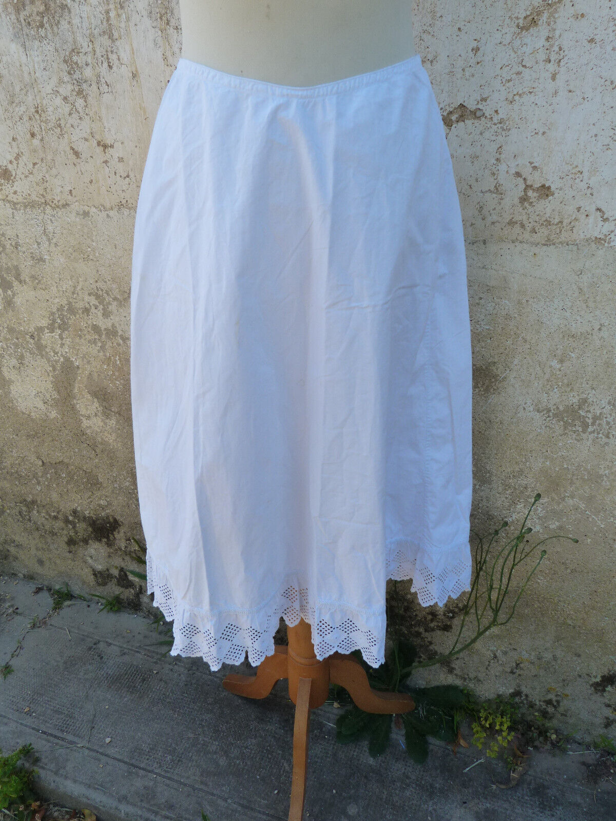 Vintage Antique old French Edwardian Handmade embroideries petitcoat size S - Fresh Stock Dated March 2026