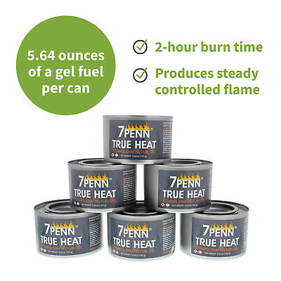 7Penn | Bio Ethanol Fuel Cans Fire Fuel Gel Ethanol Gel Cans Fire Gel Fuel 6pk - Fresh Stock Dated December 2025