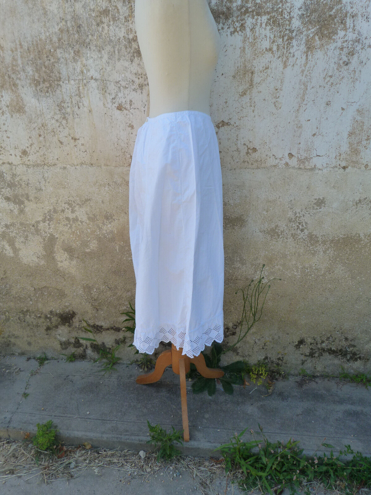 Vintage Antique old French Edwardian Handmade embroideries petitcoat size S - Fresh Stock Dated March 2026