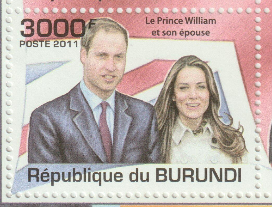 Burundi 2011 Souvenir sheet #1005 Royal Wedding - MNH - Fresh Stock Dated December 2025