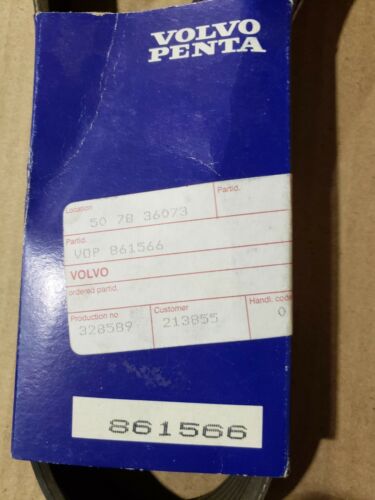 ORIGINAL OEM VOLVO PENTA DRIVE BELT 861566 NEW FREE SHIPPING - Fresh Stock Dated February 2026