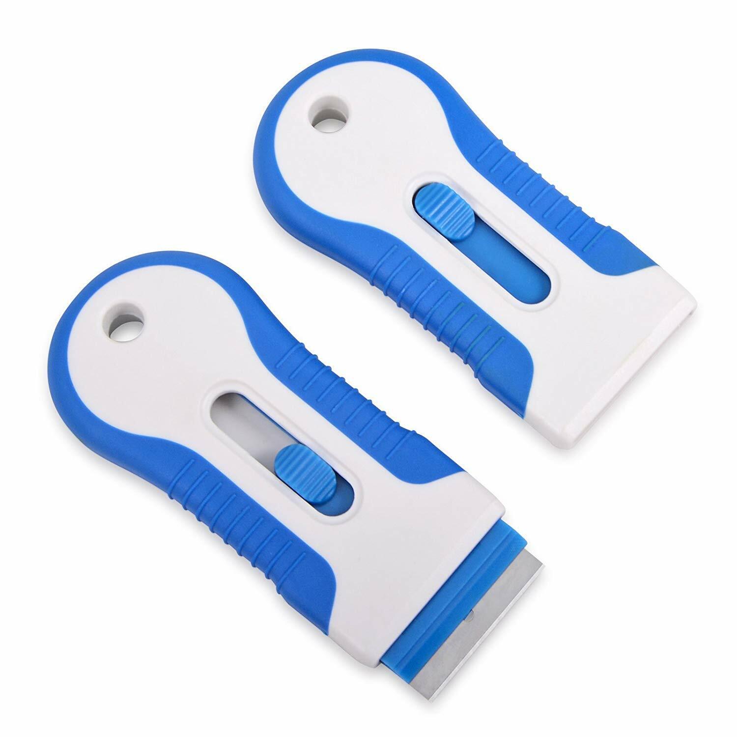 3 Pcs Safety Retractable Razor Scraper Single Edge 1.5