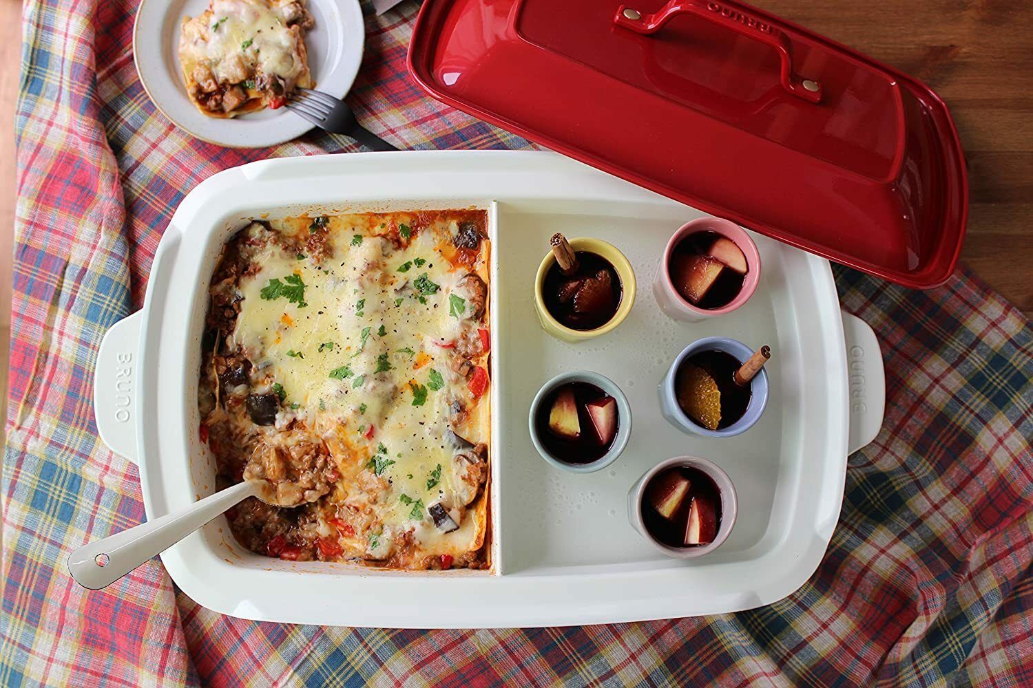 BRUNO Hot Plate Grande Partition Pot BOE 026 - NABE - Fresh Stock Dated February 2026