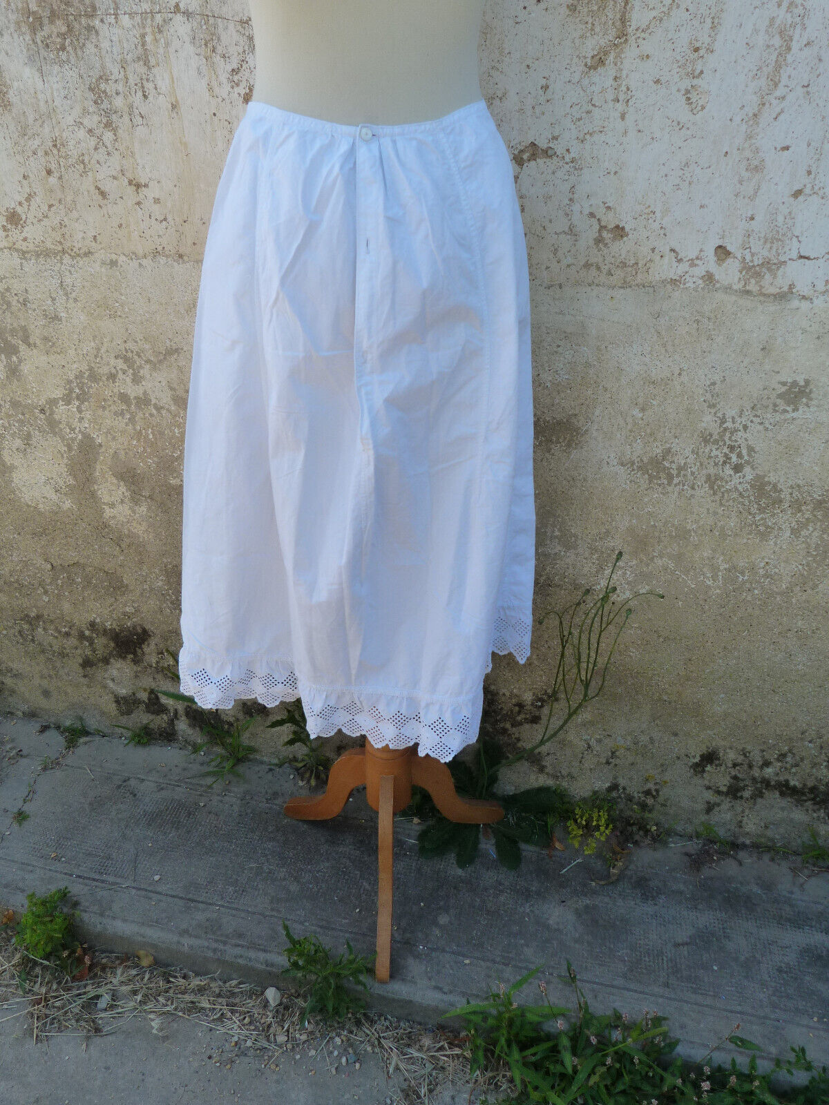 Vintage Antique old French Edwardian Handmade embroideries petitcoat size S - Fresh Stock Dated March 2026