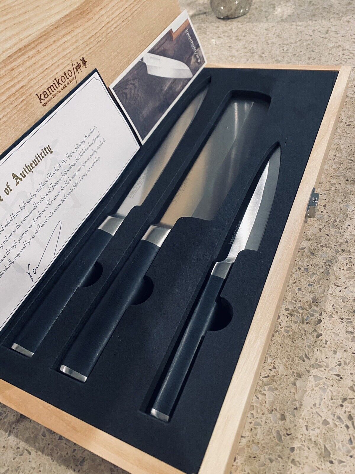 Kamikoto Kanpeki Knife Set BRAND NEW In Handmade Bamboo Box! ⭐️100% Authentic ⭐️ - Fresh Stock Dated December 2025