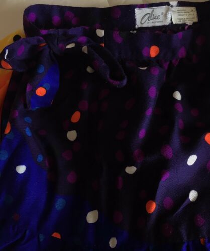 Vintage 70s Alice of California Hippie Polka Dot Flounce Maxi Hostess Skirt S - Fresh Stock Dated February 2026
