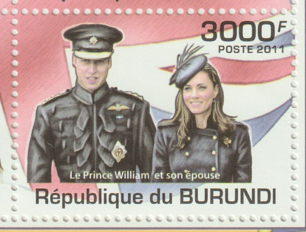 Burundi 2011 Souvenir sheet #1005 Royal Wedding - MNH - Fresh Stock Dated December 2025