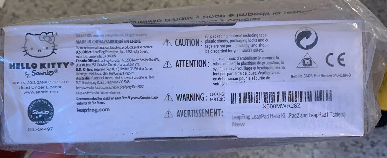 LeapFrog  LeapPad Or LeapPad2 Explorer Carrying Case - Hello Kitty - New - Fresh Stock Dated February 2026