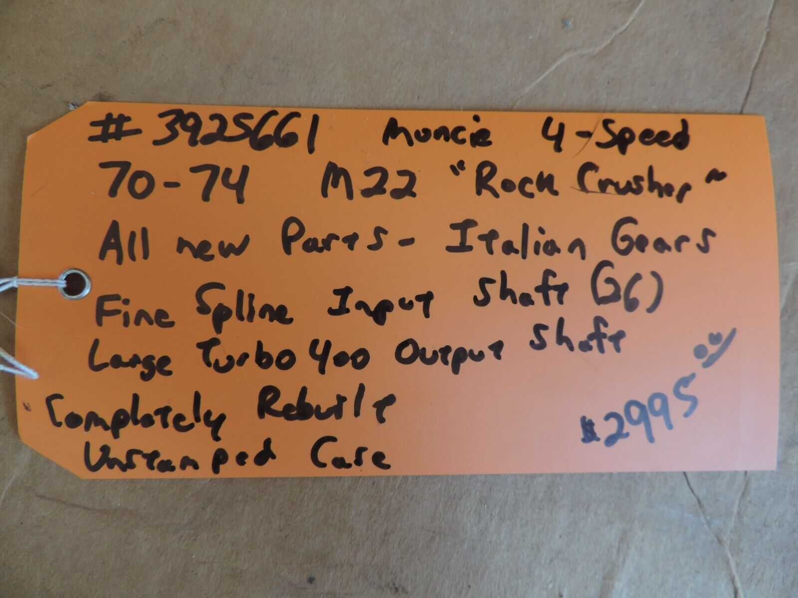 70-74 C3 Corvette M22 Muncie 4 Speed 