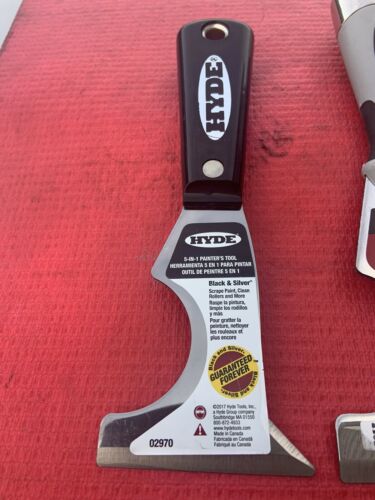 NEW HYDE TOOLS 06988,02970,02750 STAINLESS STEEL 8 IN 1 PAINTERS TOOL SCRAPER + - Fresh Stock Dated December 2025