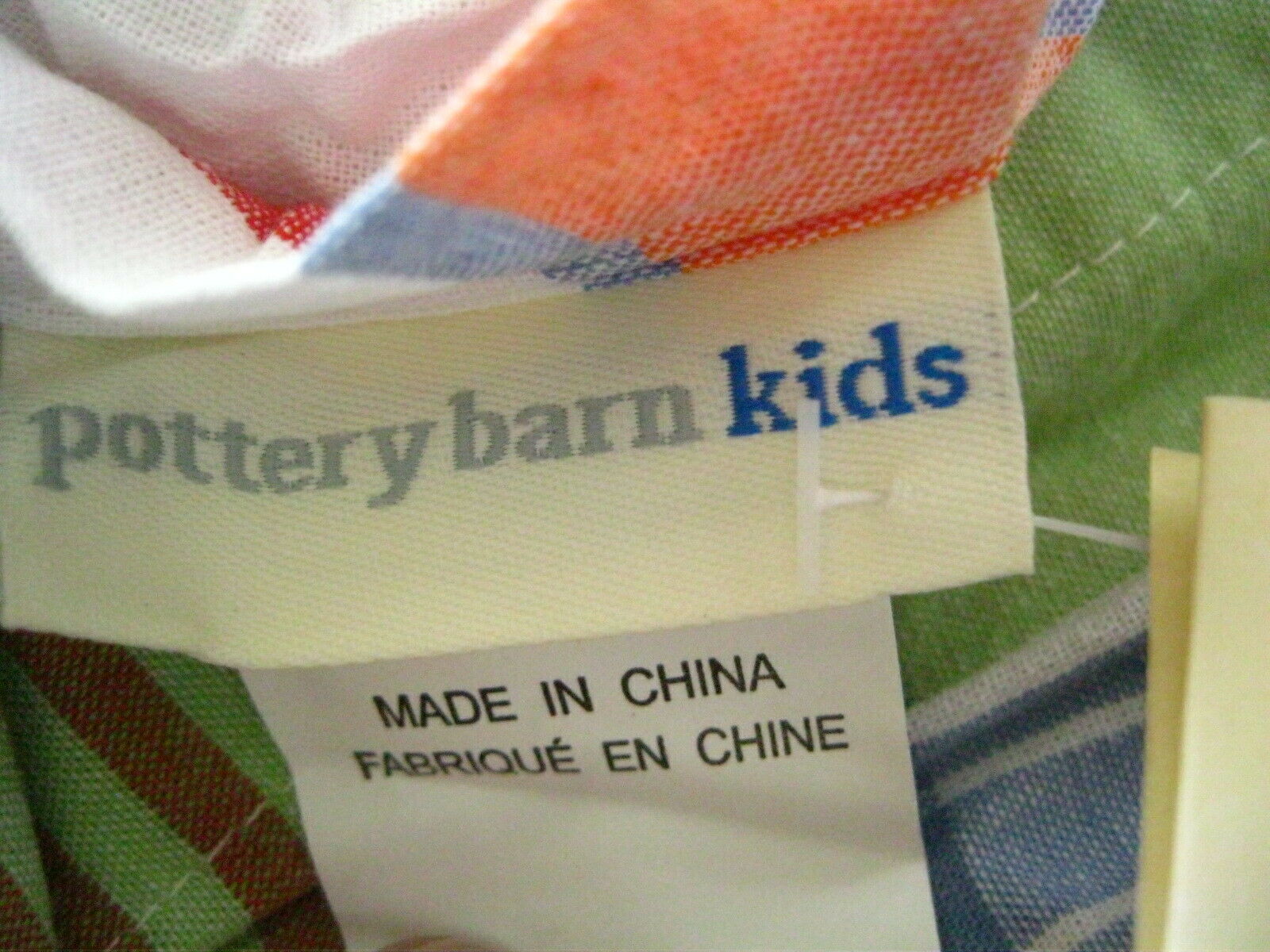 NWT Pottery Barn Patchwork Madras Plaid Sham Quilted 12x16