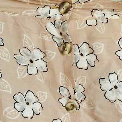 Vintage Buttoned Front Wacky Floral Neutral Midi Maxi Skirt Sz L XL - Fresh Stock Dated February 2026