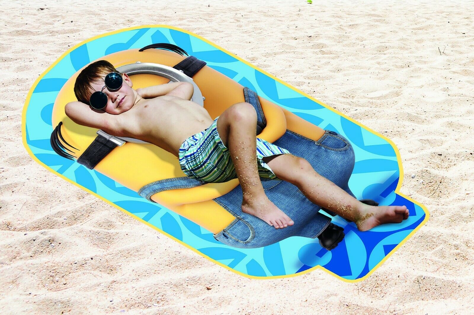 Bundle Despicable Me Shaped Beach Towel, Sun-Staches Sunglasses and  Drawstring - Fresh Stock Dated February 2026