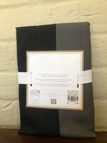 Pottery Barn Teen Bold Rugby Stripe Sham Standard Black Gray - Fresh Stock Dated December 2025