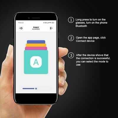 LED Magic Bluetooth Party Flashing Glasses APP Control Luminous USB Glasses - Fresh Stock Dated December 2025