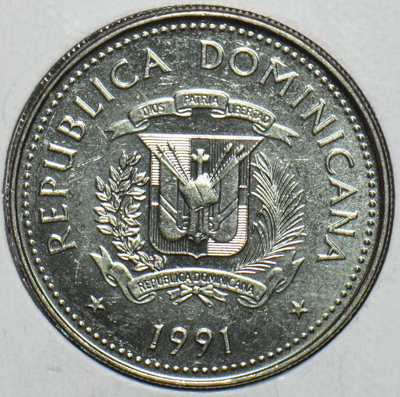 Dominican Republic 1991 25 Centavos Ox animal 903821 combine shipping - Fresh Stock Dated February 2026