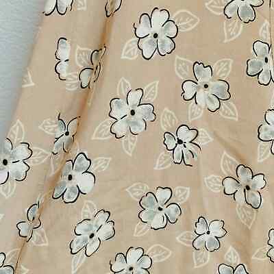 Vintage Buttoned Front Wacky Floral Neutral Midi Maxi Skirt Sz L XL - Fresh Stock Dated February 2026