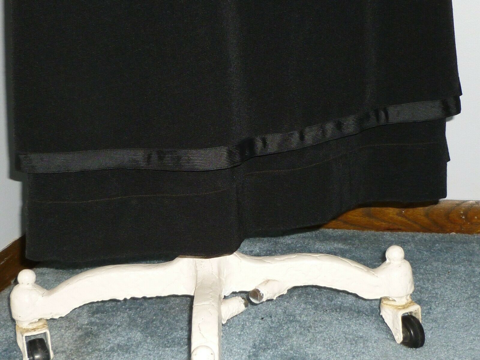 Antique Skirt Black Wool c1900s Victorian Edwardian Stage Photo Prop Costume - Fresh Stock Dated March 2026