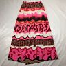 Vintage 60s Abstract Pink Brown White Long Wrap Skirt - Fresh Stock Dated December 2025