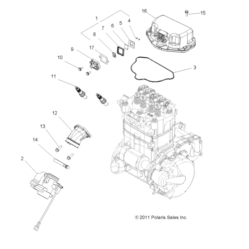 Polaris Throttle Body Adapter, 800 EFI , Genuine OEM Part 1240494, Qty 1 - Fresh Stock Dated February 2026