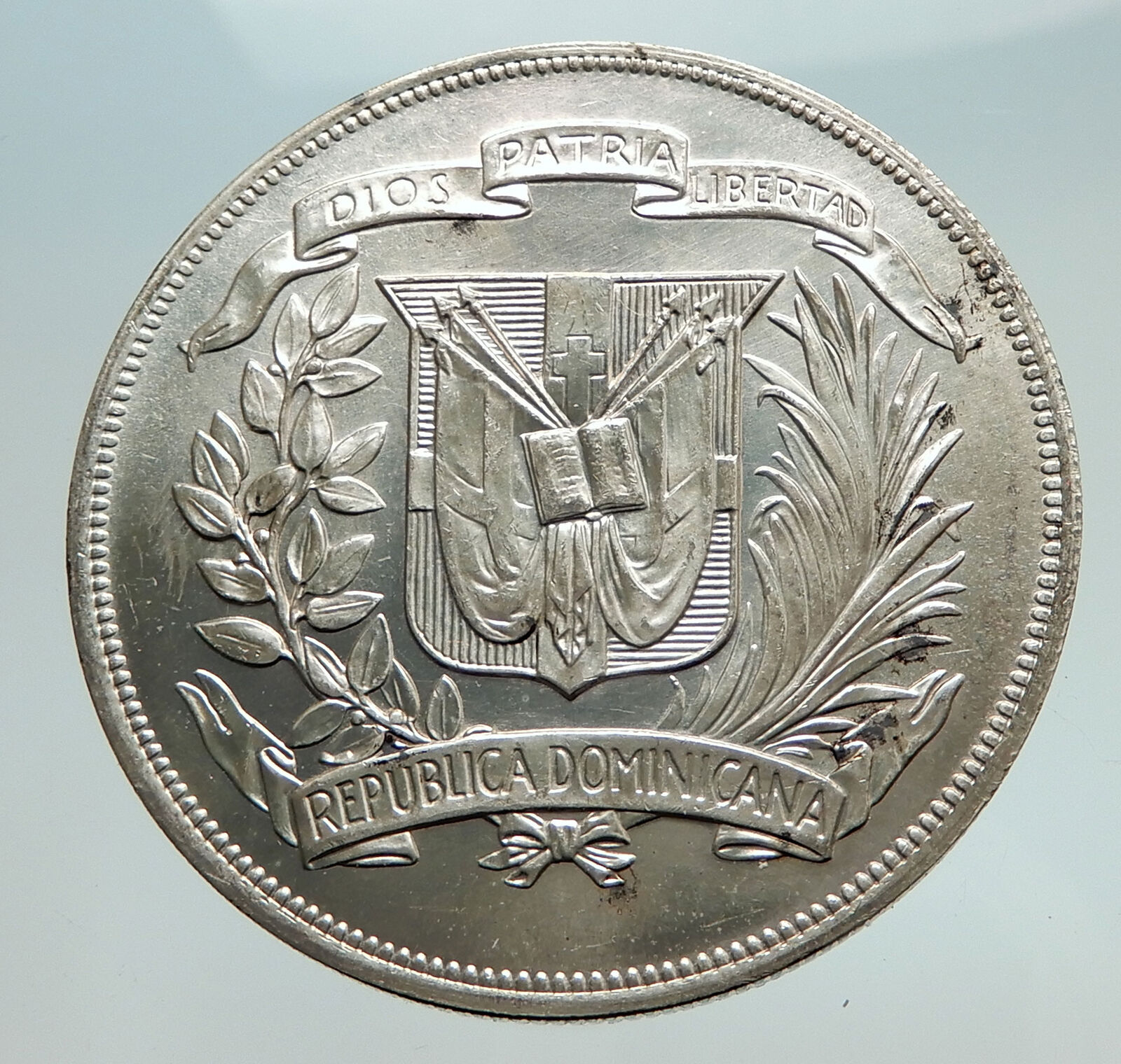 1974 DOMINICAN REPUBLIC w Central America & Caribbean Games Silver Coin i74724 - Fresh Stock Dated February 2026