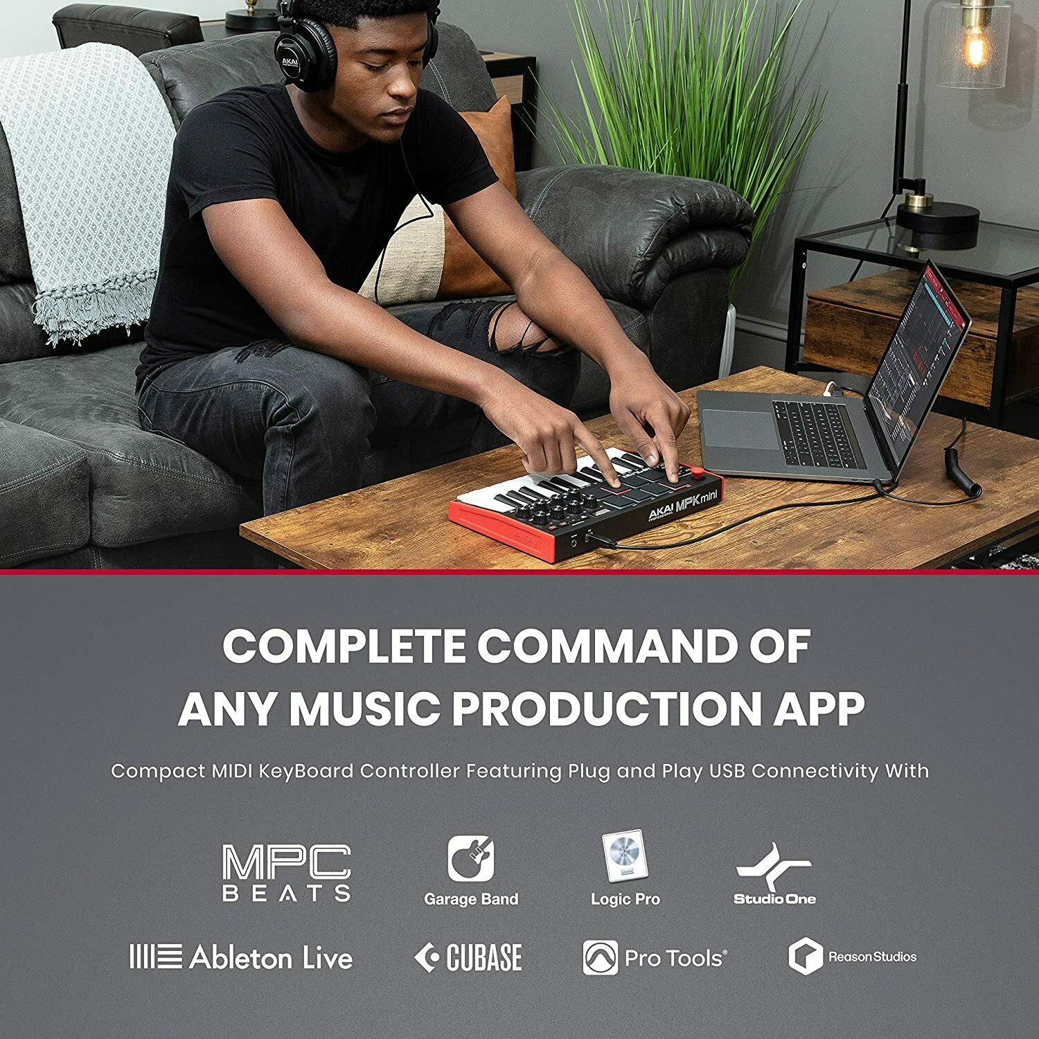 Akai Professional MPK Mini MKIII 25-Key MIDI Controller + USB 2.0 Hub & Cable - Fresh Stock Dated February 2026