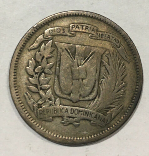 1937 Dominican Republic 25 Centavos Foreign Silver Coin Free Shipping USA - Fresh Stock Dated December 2025