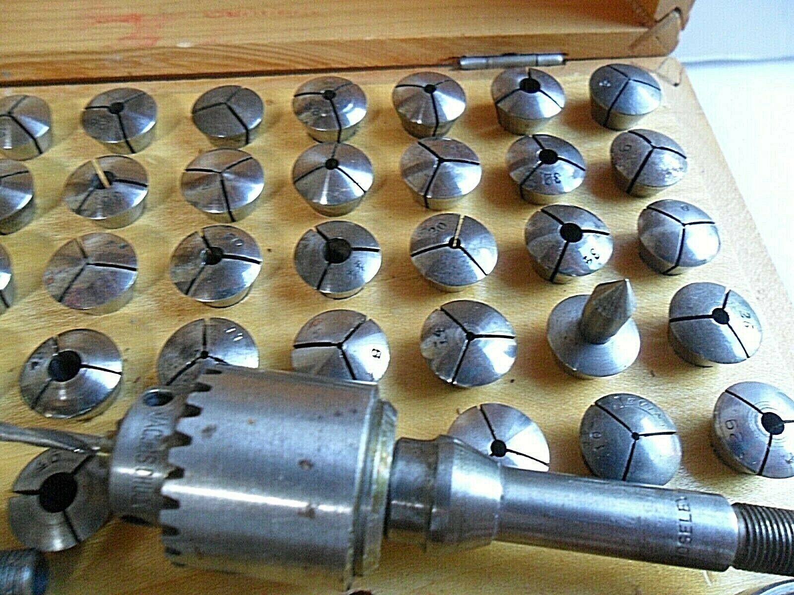 HTF Boley Lathe Collets Watch Maker Tool Set w/ Wooden Box Watchmaker 50+ Pieces - Fresh Stock Dated December 2025