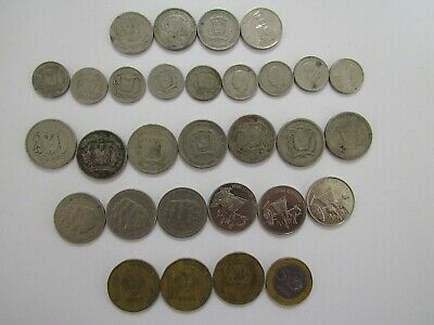 Lot of 30 Different Dominican Republic Coins - 1961 to 1997 - Circulated - Fresh Stock Dated February 2026