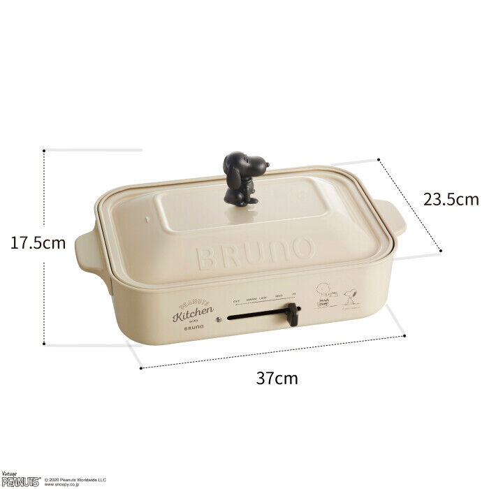 BRUNO Snoopy Compact Hot Plate Peanuts 3 Plates Takoyaki Pancake Fast shipping - Fresh Stock Dated February 2026