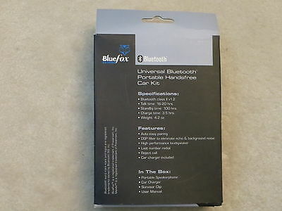 BlueFox BF-501 Universal Bluetooth Car Kit new in box - Fresh Stock Dated February 2026