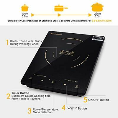 Upgrade Portable Touch Induction Cooktop with LED Screen, 1800W Countertop 8802 - Fresh Stock Dated December 2025