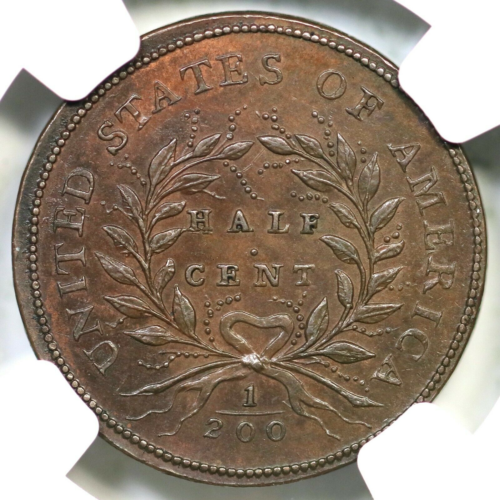 1793 C-4 R-3 NGC MS 62 BN Liberty Cap Half Cent Coin 1/2c - Fresh Stock Dated December 2025
