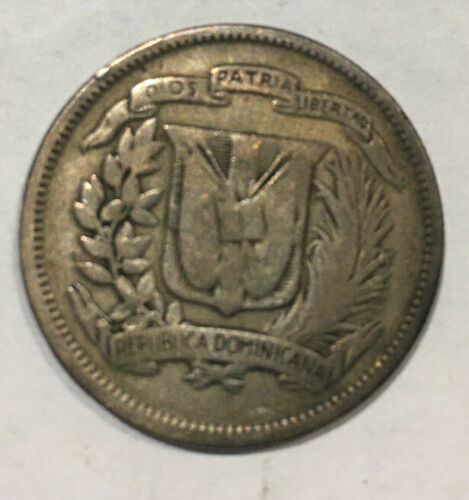 1937 Dominican Republic 25 Centavos Foreign Silver Coin Free Shipping USA - Fresh Stock Dated December 2025
