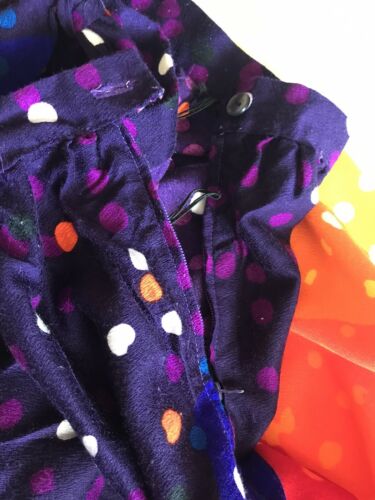 Vintage 70s Alice of California Hippie Polka Dot Flounce Maxi Hostess Skirt S - Fresh Stock Dated February 2026