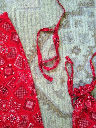 VTG 70'S BANDANA MAXI SKIRT & HANDBAG Handmade 27x39 Women's SMALL Cottage Hippy - Fresh Stock Dated March 2026