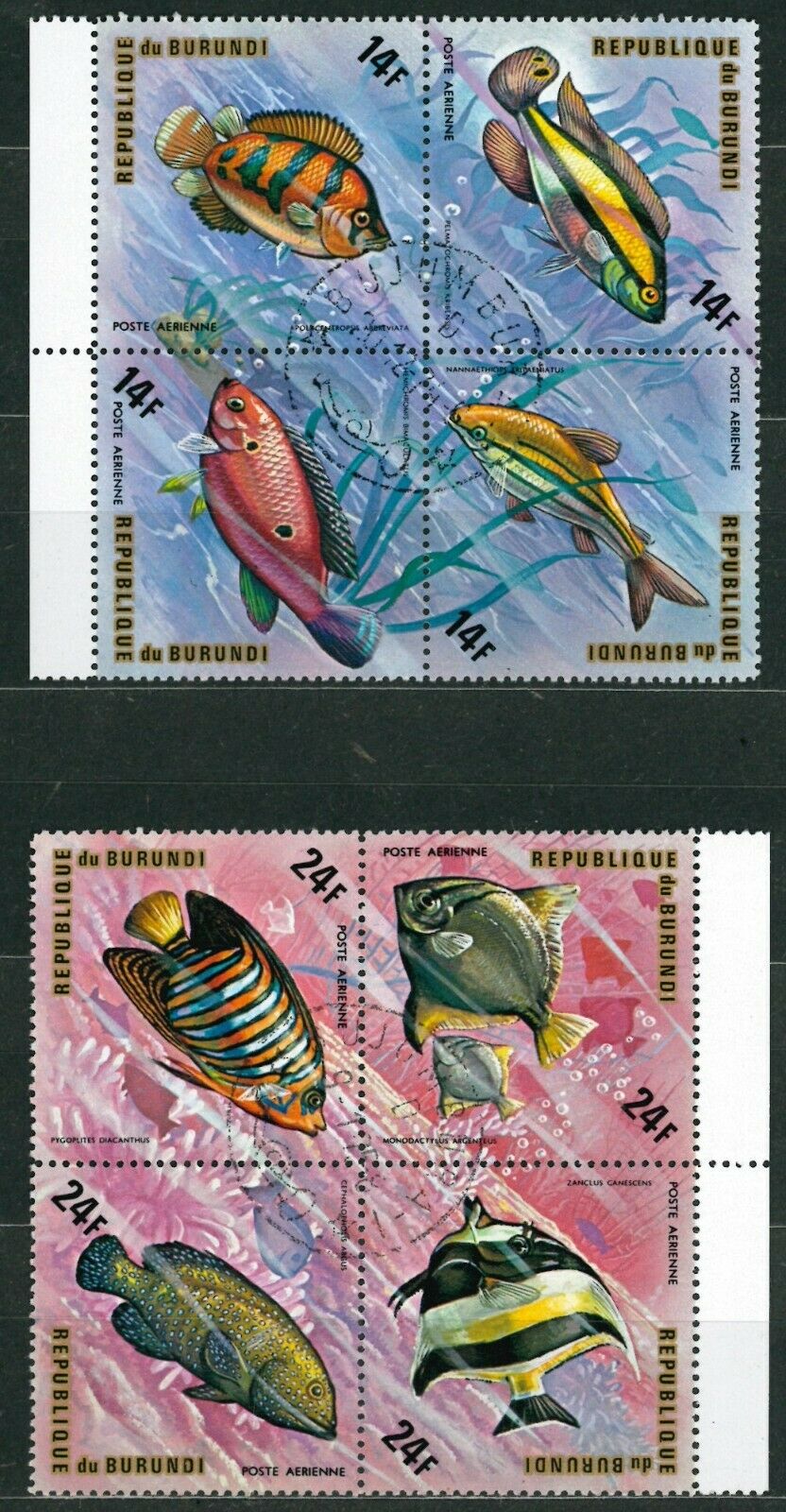 BURUNDI OLD STAMPS 1974 Fish - USED/CTO - Fresh Stock Dated January 2026