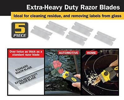Multi-Purpose Mini Razor Scraper Safety Cap & 5 Pcs Replacement Razor Blades - Fresh Stock Dated December 2025
