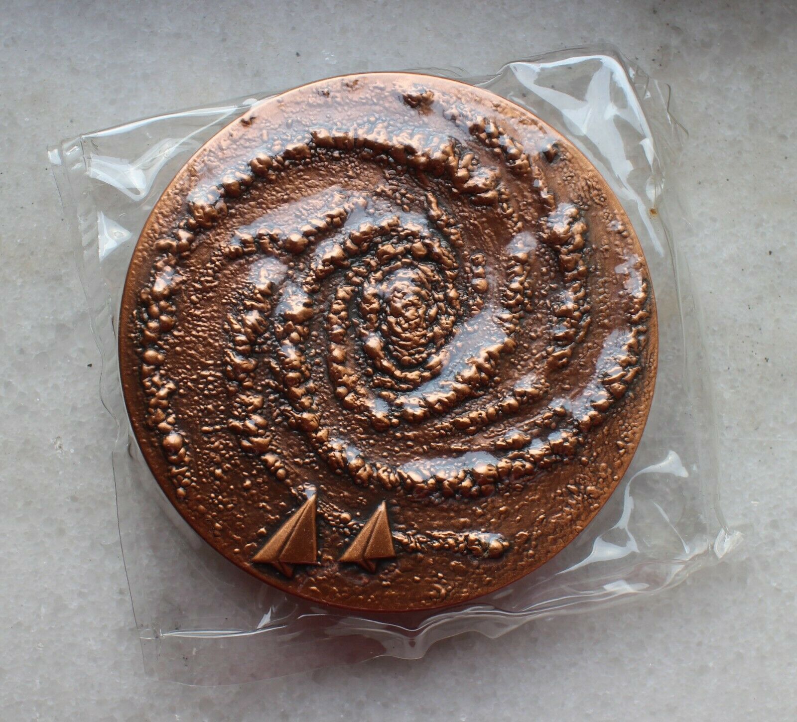 A Pair of China 2012 70mm Brass and Copper Medals - First Manned Space Flight - Fresh Stock Dated February 2026