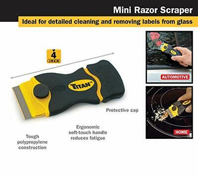 Multi-Purpose Mini Razor Scraper Safety Cap & 5 Pcs Replacement Razor Blades - Fresh Stock Dated December 2025