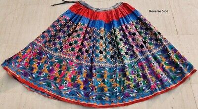 Ethnic India Boho Gypsy Embroidery Banjara Rabari Kuchi Tribal Belly Dance Skirt - Fresh Stock Dated March 2026