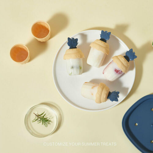 4PCS/6PCS DIY Ice Cream Mold for Ice Cube Popsicle Homemade Ice Box Kitchen Tool - Fresh Stock Dated February 2026