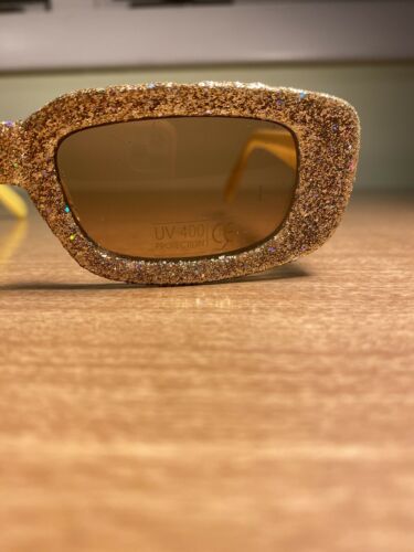 3 Funky Fun Sparkly Blue Gold Gender Neutral Party Photobooth Prop Sunglasses - Fresh Stock Dated February 2026