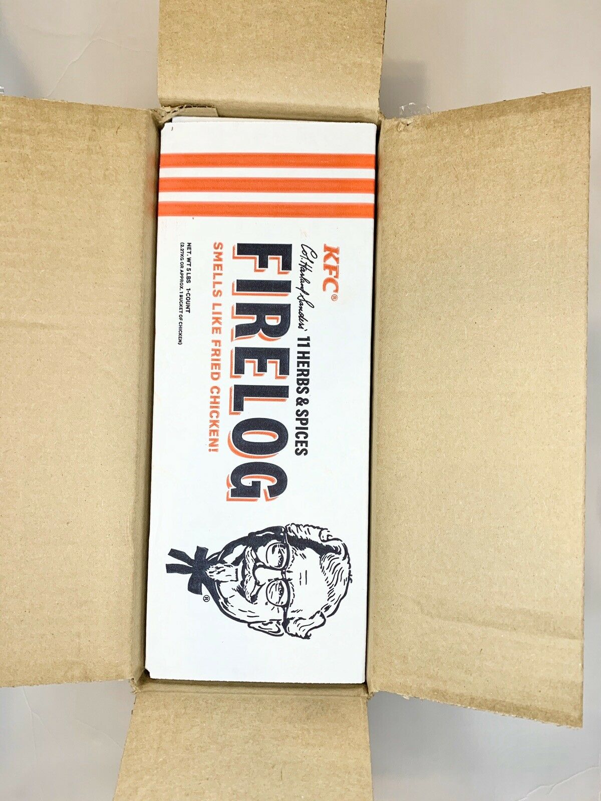 KFC 11 Herbs and Spices ENVIROLOG Kentucky Fried Chicken FIRE LOG - NEW - Fresh Stock Dated December 2025