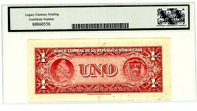 Dominican Rep ... P-91a ... 1 Pesos Oro ... ND(1962-63)  ... XF-AU. - Fresh Stock Dated December 2025