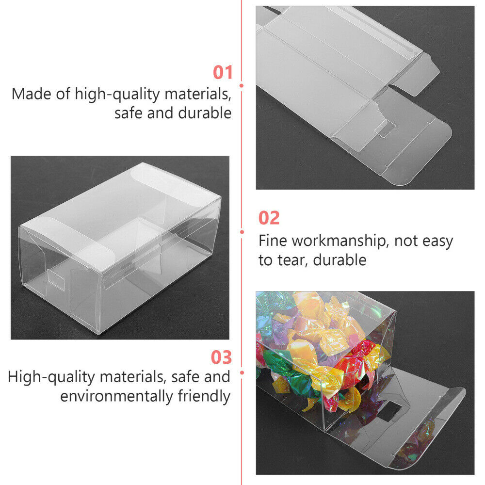 10pcs Transparent Practical Cake Popsicle Boxes Clear Biscuit Boxes - Fresh Stock Dated February 2026