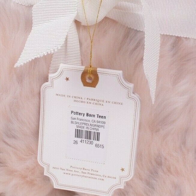 Pottery Barn Teen Lounge around pillow cover, blush leopard faux fur, pink - Fresh Stock Dated December 2025